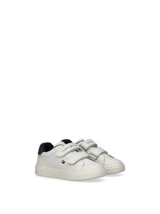 SNEAKERS BAMBINO - TOMMY HILFIGER BIANCO-BLU - T1X9-35216-1355 2