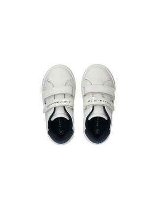 SNEAKERS BAMBINO - TOMMY HILFIGER BIANCO-BLU - T1X9-35216-1355 3