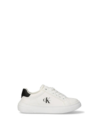 BOY'S SNEAKERS - CALVIN KLEIN WHITE-BLACK - V3X9-83468-1355