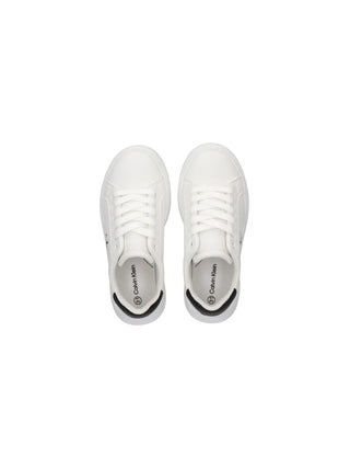 BOY'S SNEAKERS - CALVIN KLEIN WHITE-BLACK - V3X9-83468-1355 3