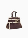 BORSA A SPALLA DONNA - ARMANI EXCHANGE BIANCO-MARRONE - XW000285 AF26995 2