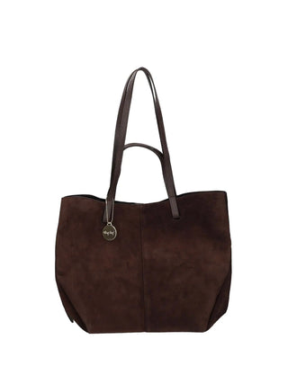 BORSA A SPALLA DONNA - WHYSHY MARRONE - WS P102SG3
