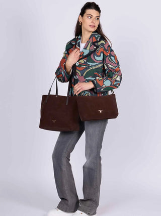 BORSA A SPALLA DONNA - GATTINONI ROMA MARRONE - BIN268910WZC 8