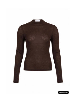 FELPA DONNA - SILVIAN HEACH MARRONE - GPA26147LU