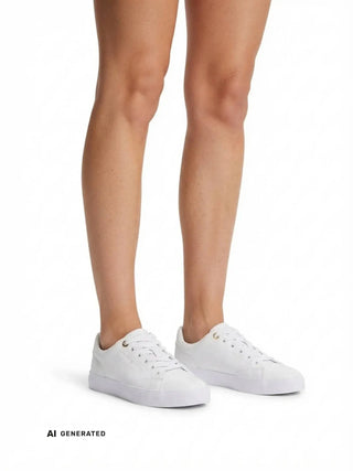 WOMEN'S SNEAKERS - TOMMY HILFIGER WHITE - FW0FW09105 6