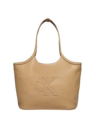 WOMEN'S SHOULDER BAG - CALVIN KLEIN BEIGE - LV04F3562G