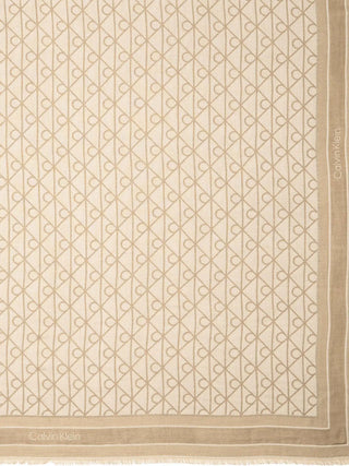 WOMEN'S SCARF - CALVIN KLEIN TAUPE - LV04F8080G 2