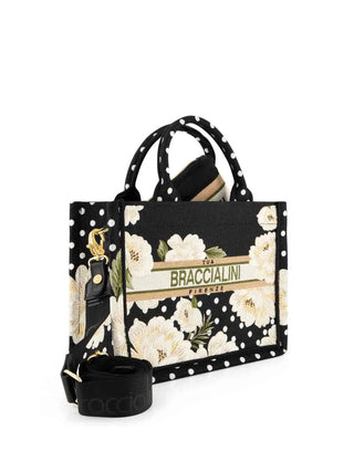 BORSA A MANO DONNA - BRACCIALINI BIANCO-NERO - B19281-TY 2