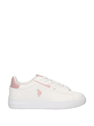 SNEAKERS DONNA - US POLO ASSN. BIANCO-ROSA - ARIS002W/6YM1