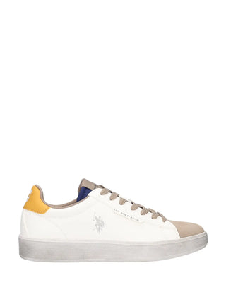 SNEAKERS UOMO - US POLO ASSN. BIANCO-GIALLO - BRAYAN001M/6Y1