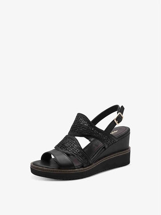WOMEN'S SANDAL - TAMARIS BLACK - 1-28337-46 2