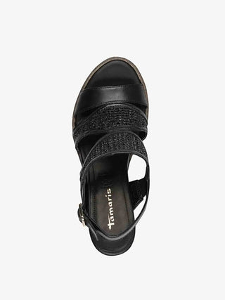 WOMEN'S SANDAL - TAMARIS BLACK - 1-28337-46 4
