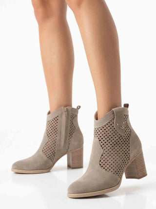 WOMEN'S ANKLE BOOT - NERO GIARDINI BEIGE - E615110D 5