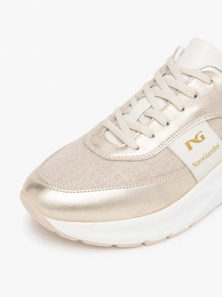 WOMEN'S SNEAKERS - NERO GIARDINI BEIGE - E615183D 3