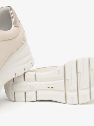 WOMEN'S SNEAKERS - NERO GIARDINI IVORY - E615221D 4