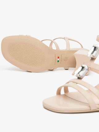 WOMEN'S SANDAL - NERO GIARDINI BEIGE - E615710D 4