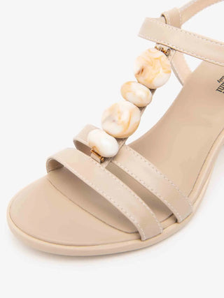 WOMEN'S SANDAL - NERO GIARDINI BEIGE - E615860D 3