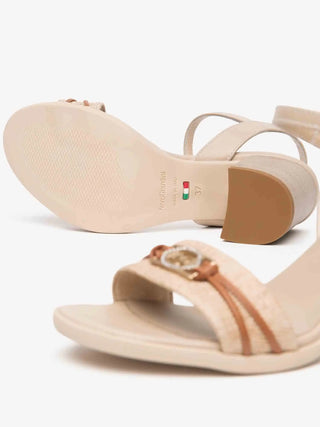 WOMEN'S SANDAL - NERO GIARDINI BEIGE - E615881D 4
