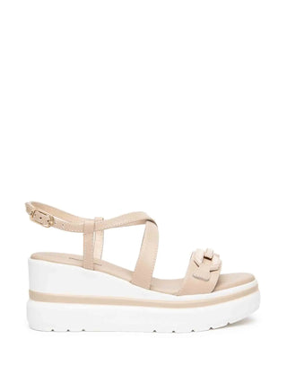 WOMEN'S SANDAL - NERO GIARDINI BEIGE - E615953D