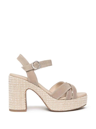 WOMEN'S SANDAL - NERO GIARDINI BEIGE - E616070D
