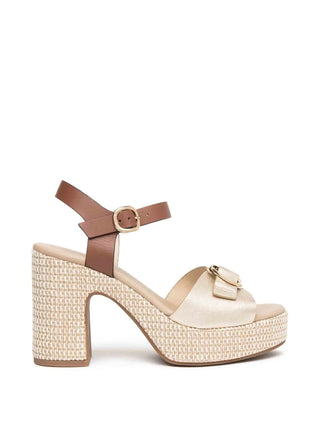 SANDALO DONNA - NERO GIARDINI SABBIA - E617013D