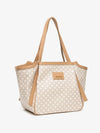 BORSA A SPALLA DONNA - NERO GIARDINI BEIGE - E644220D 2