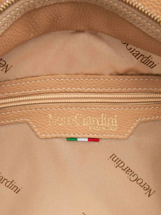 BORSA A SPALLA DONNA - NERO GIARDINI BEIGE - E644220D 4