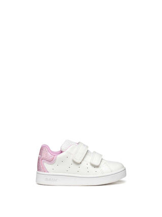 GIRLS' SNEAKERS - GEOX WHITE-PINK - B365MA 054BJ