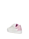 GIRLS' SNEAKERS - GEOX WHITE-PINK - B365MA 054BJ 3