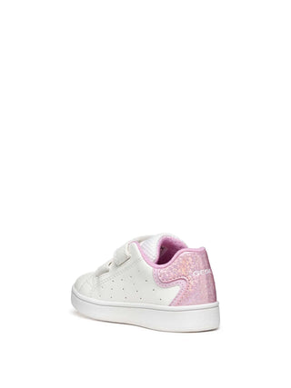 GIRLS' SNEAKERS - GEOX WHITE-PINK - B365MA 054BJ 3