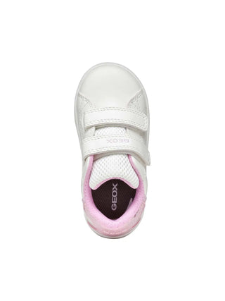 GIRLS' SNEAKERS - GEOX WHITE-PINK - B365MA 054BJ 5