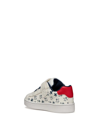 KIDS' SNEAKERS - GEOX WHITE-RED - B455LA 000BC 3