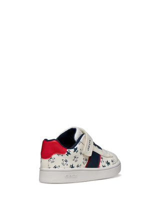 KIDS' SNEAKERS - GEOX WHITE-RED - B455LA 000BC 4