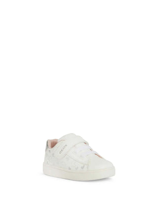 GIRLS' SNEAKERS - GEOX WHITE-SILVER - B455MA 0BCKC 2