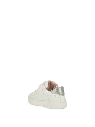 GIRLS' SNEAKERS - GEOX WHITE-SILVER - B455MA 0BCKC 3