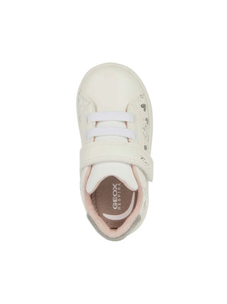 GIRLS' SNEAKERS - GEOX WHITE-SILVER - B455MA 0BCKC 5