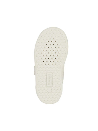 GIRLS' SNEAKERS - GEOX WHITE-SILVER - B455MA 0BCKC 6