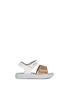 GIRL'S SANDALS - GEOX WHITE-GOLD - B455TB 054AJ 1