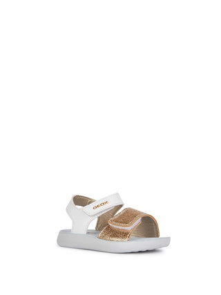 GIRL'S SANDALS - GEOX WHITE-GOLD - B455TB 054AJ 3