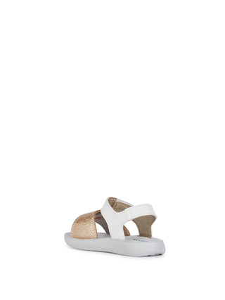 GIRL'S SANDALS - GEOX WHITE-GOLD - B455TB 054AJ 4