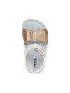 GIRL'S SANDALS - GEOX WHITE-GOLD - B455TB 054AJ 6