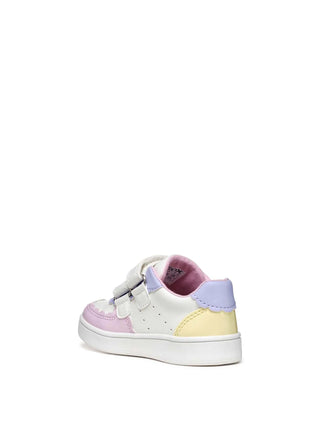 GIRLS' SNEAKERS - GEOX WHITE-YELLOW - B555MA 000BC 4