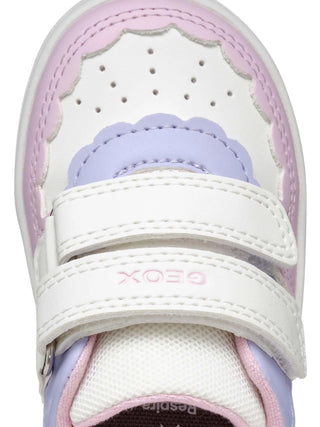 GIRLS' SNEAKERS - GEOX WHITE-YELLOW - B555MA 000BC 8