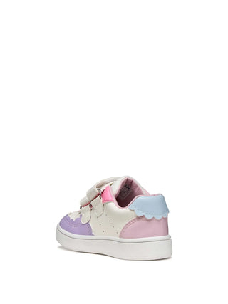 GIRLS' SNEAKERS - GEOX WHITE-LILAC - B555MA 000BC 3