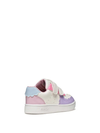 GIRLS' SNEAKERS - GEOX WHITE-LILAC - B555MA 000BC 4