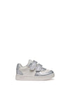 GIRLS' SNEAKERS - GEOX WHITE-SILVER - B555MA 054AJ 1