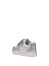GIRLS' SNEAKERS - GEOX WHITE-SILVER - B555MA 054AJ 3