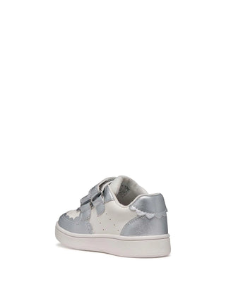 GIRLS' SNEAKERS - GEOX WHITE-SILVER - B555MA 054AJ 3