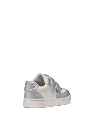 GIRLS' SNEAKERS - GEOX WHITE-SILVER - B555MA 054AJ 4