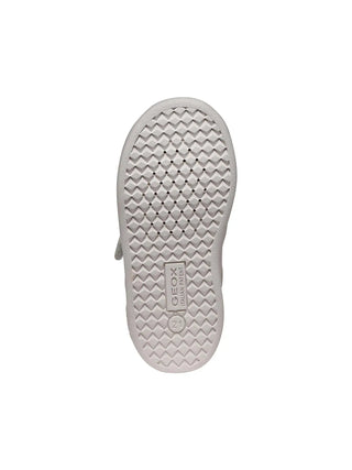 GIRLS' SNEAKERS - GEOX WHITE-SILVER - B555MA 054AJ 6
